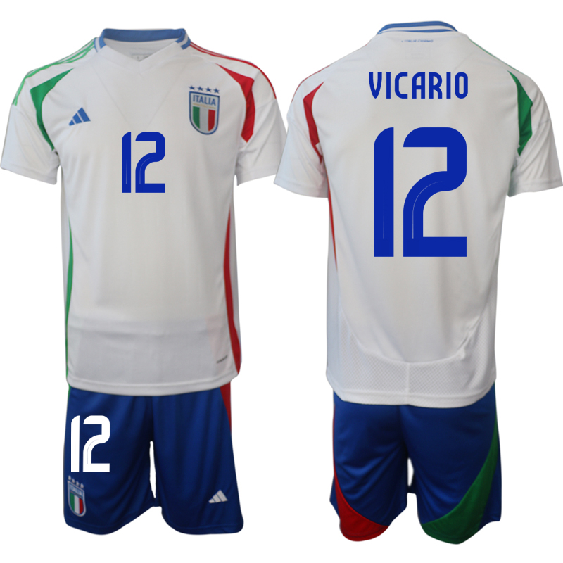 Men 2024-2025 Season Italy away white #12 Soccer Jersey->customized soccer jersey->Custom Jersey